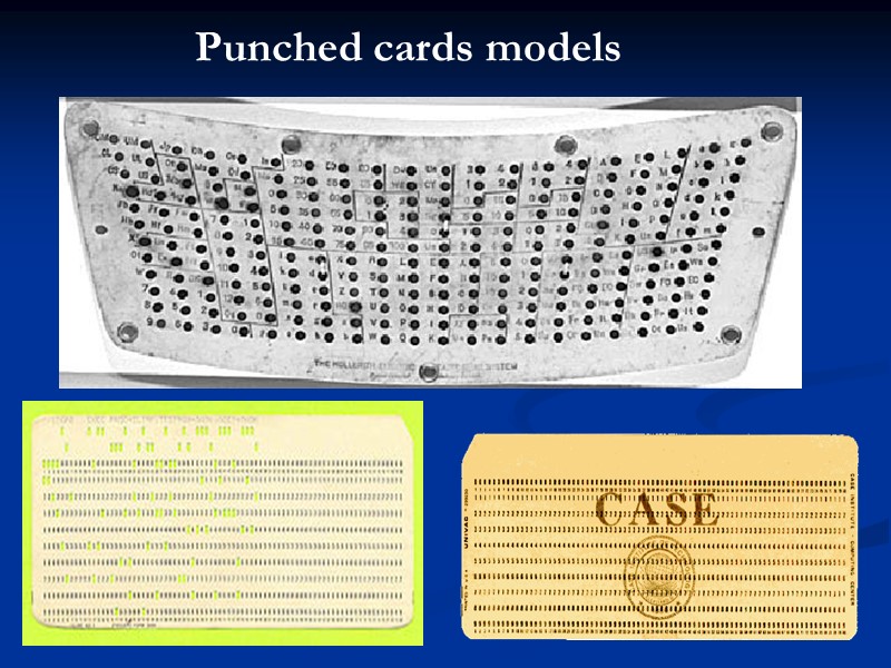 Punched cards models